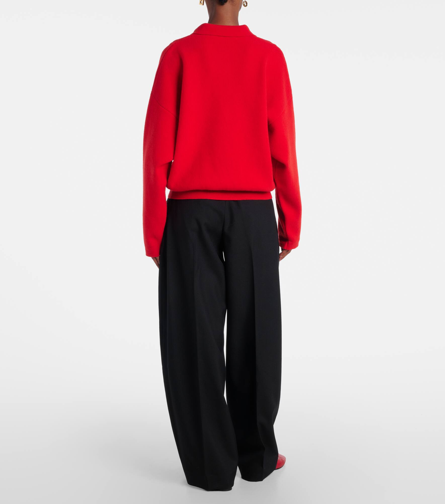 Balloon wool and cashmere polo sweater - 3