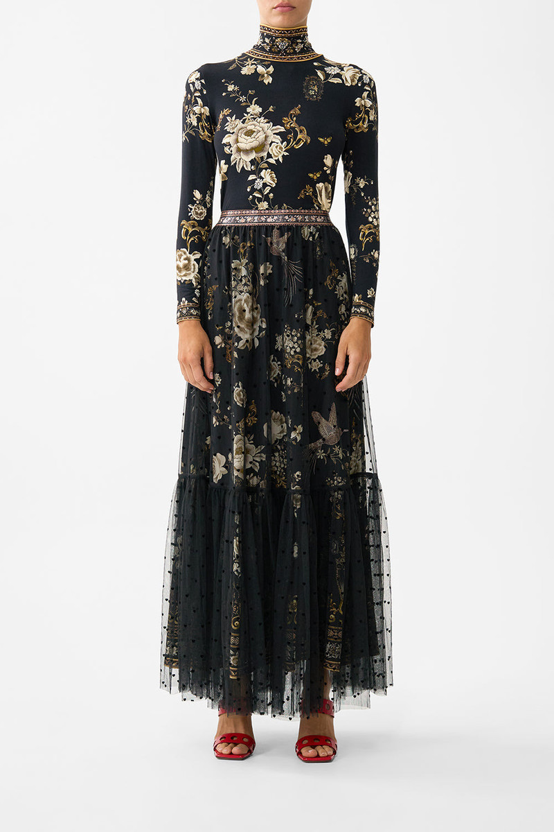 CAMILLA WAISTBAND RUFFLE HEM SKIRT outlook