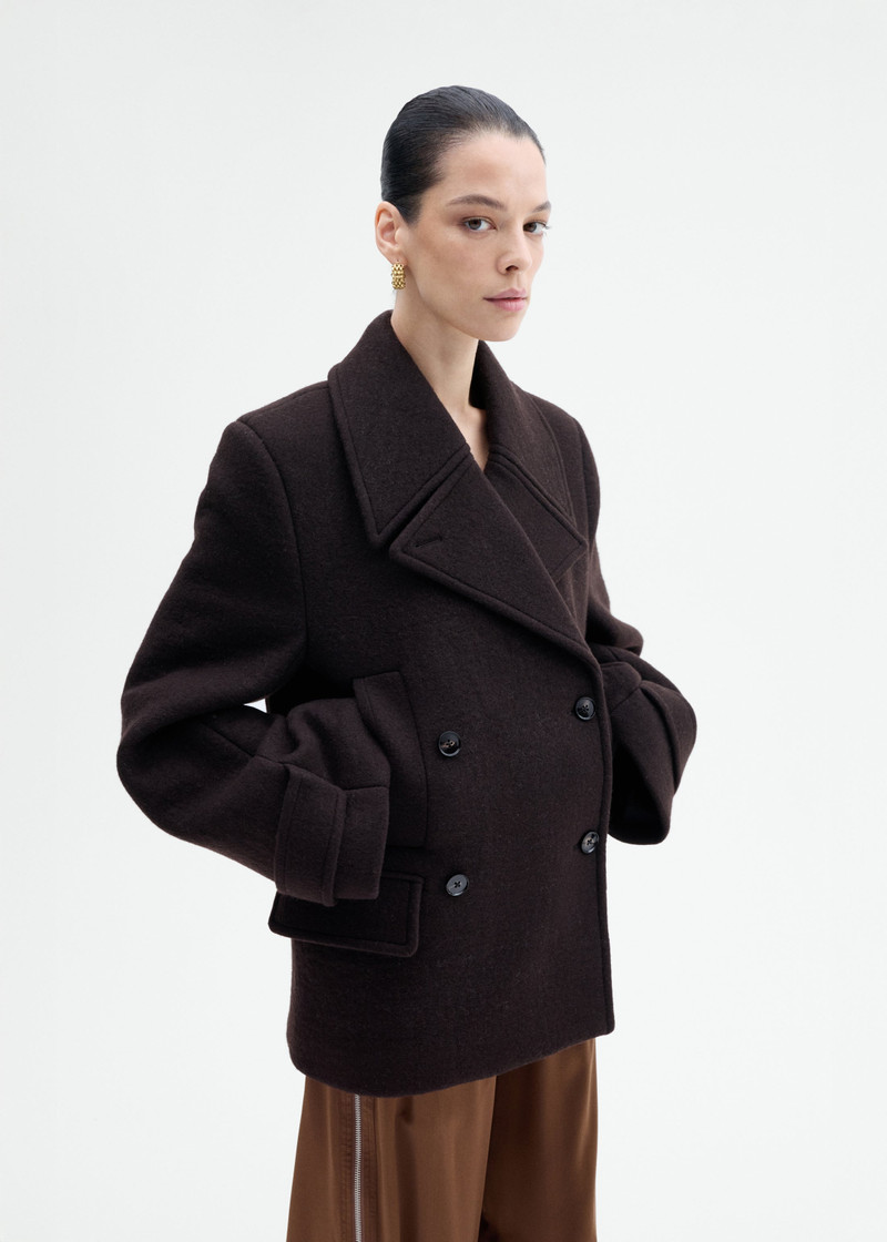 Double Faced Wool Peacoat 5