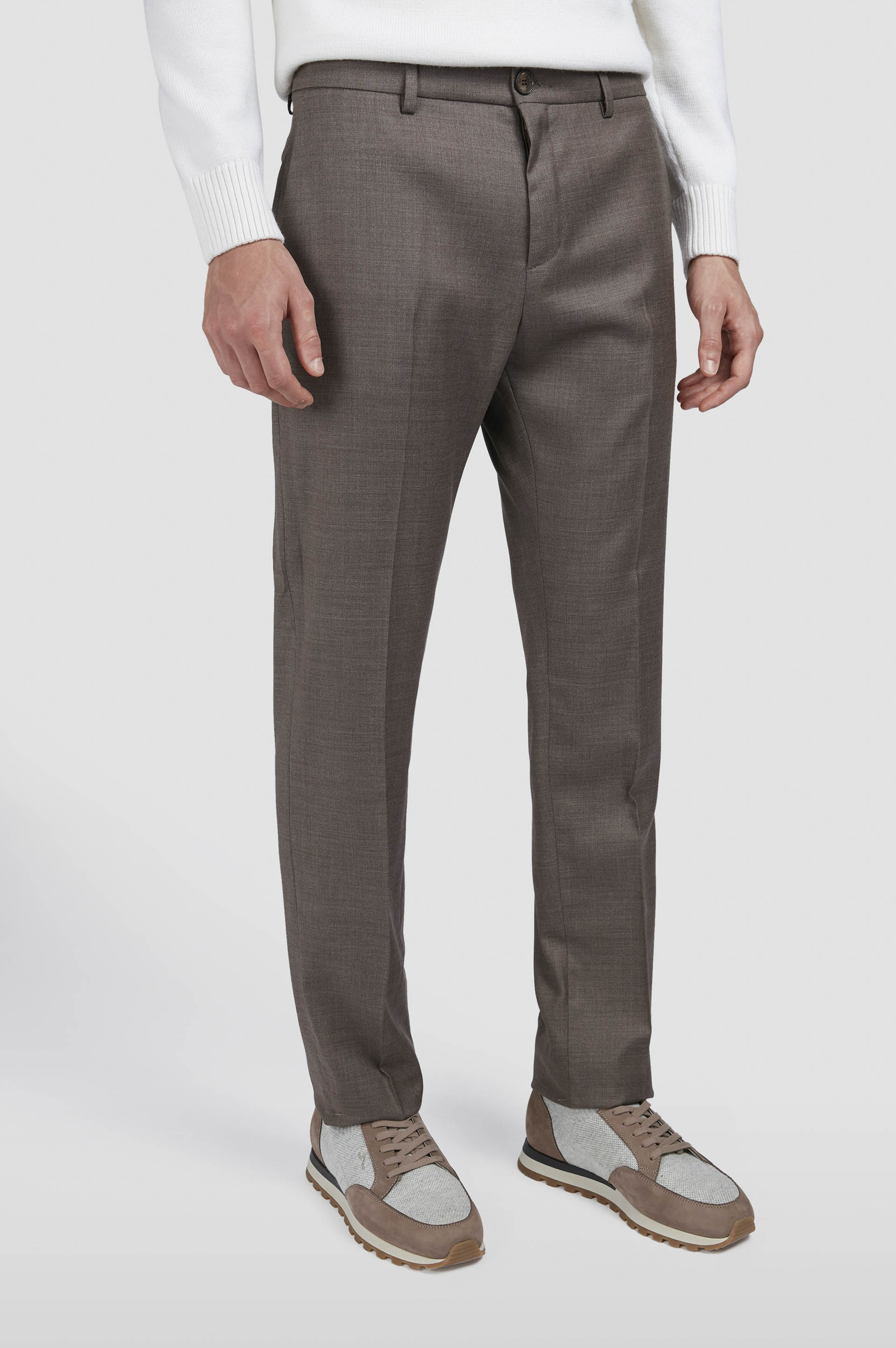 WOOL CHINO TROUSERS - 6