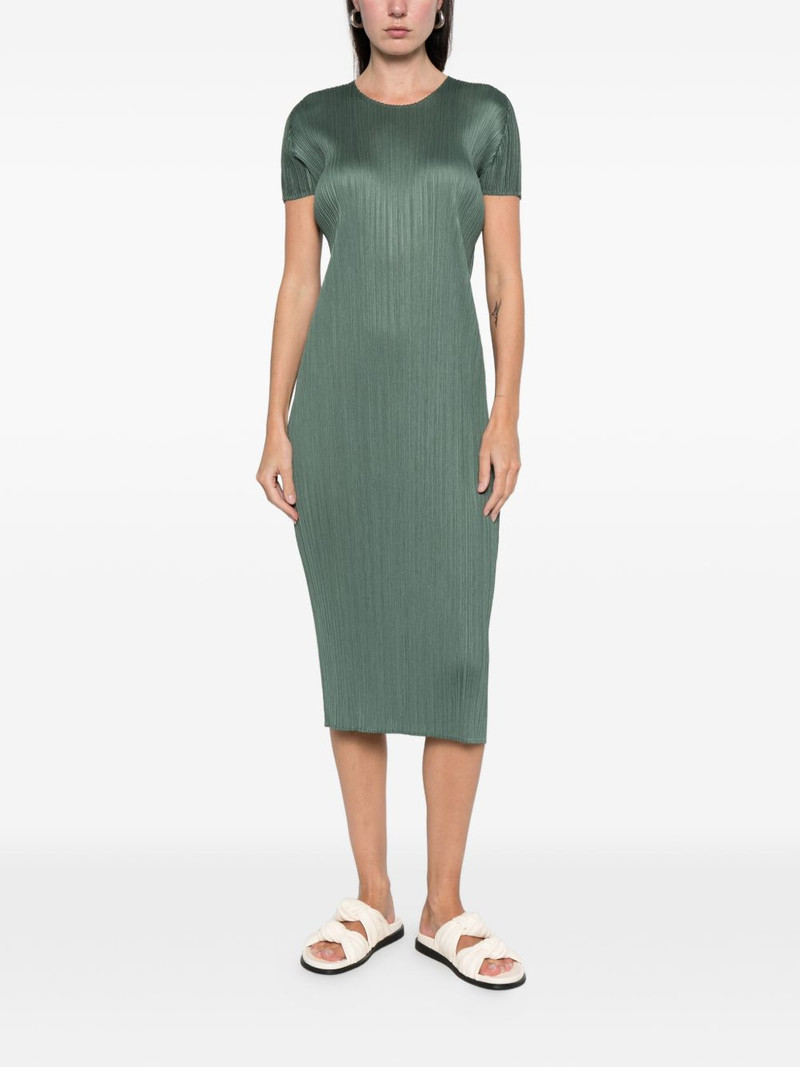 Pleats Please Issey Miyake Pleated short-sleeve dress outlook
