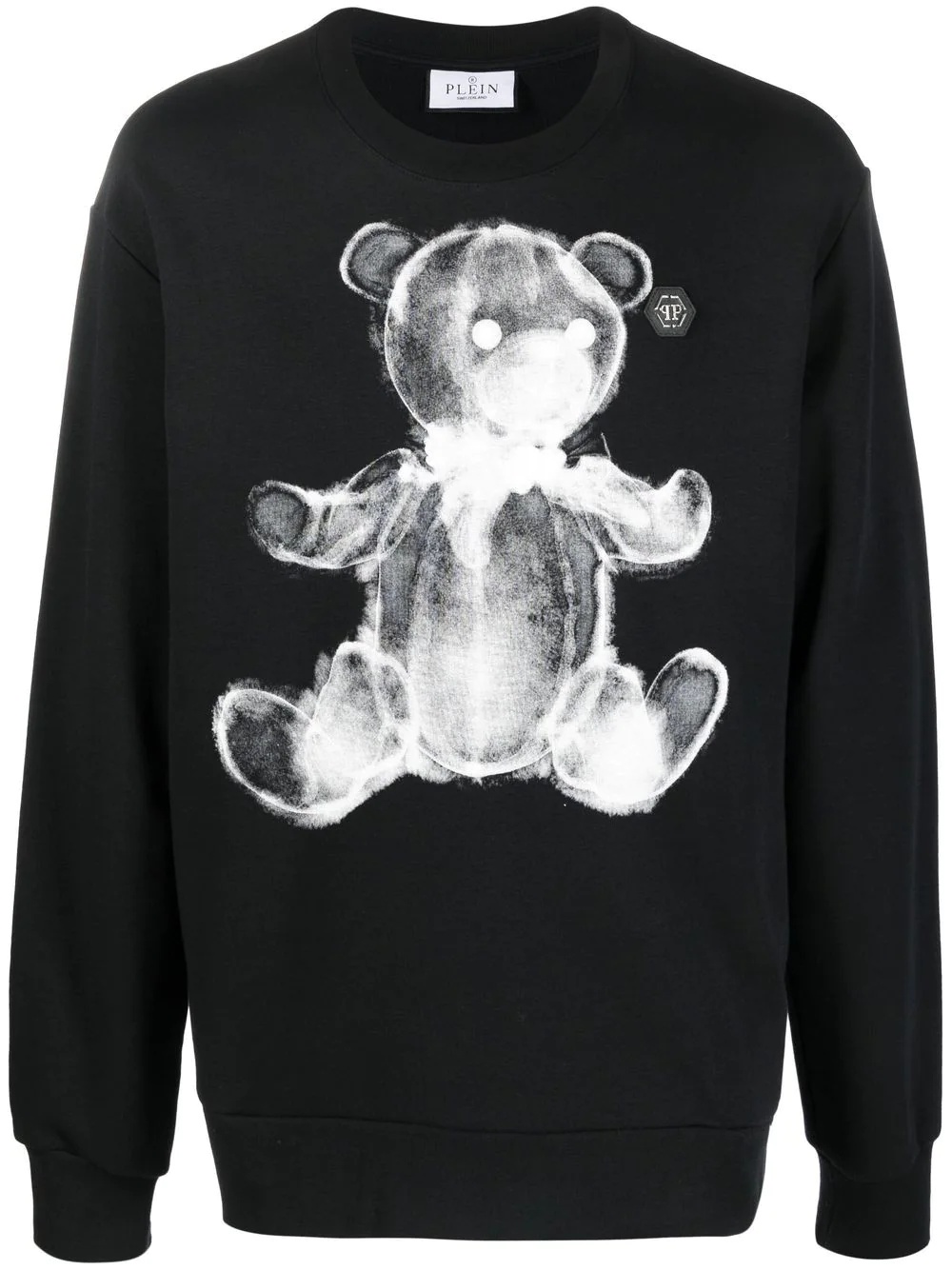 teddy bear-print crew neck sweatshirt - 1