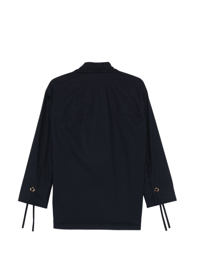 AGNONA buttoned tie-detail shirt outlook