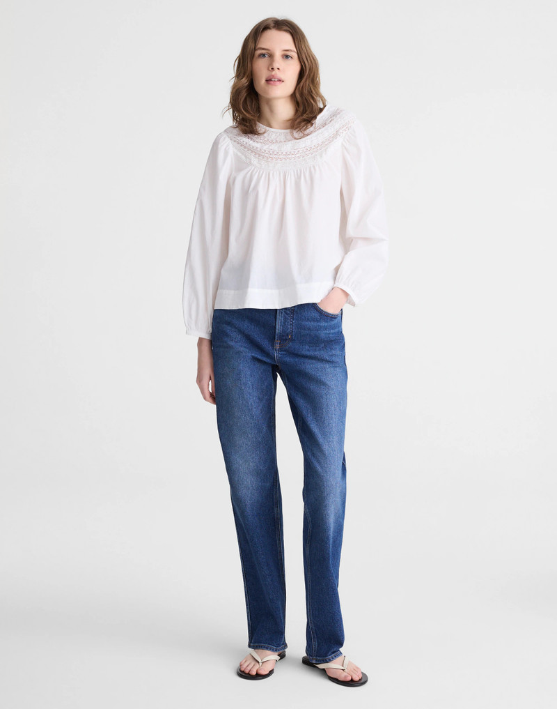 Lace-Insert High-Neck Top 3