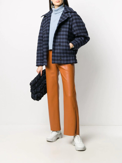 KENZO off-centre fastening checked jacket outlook