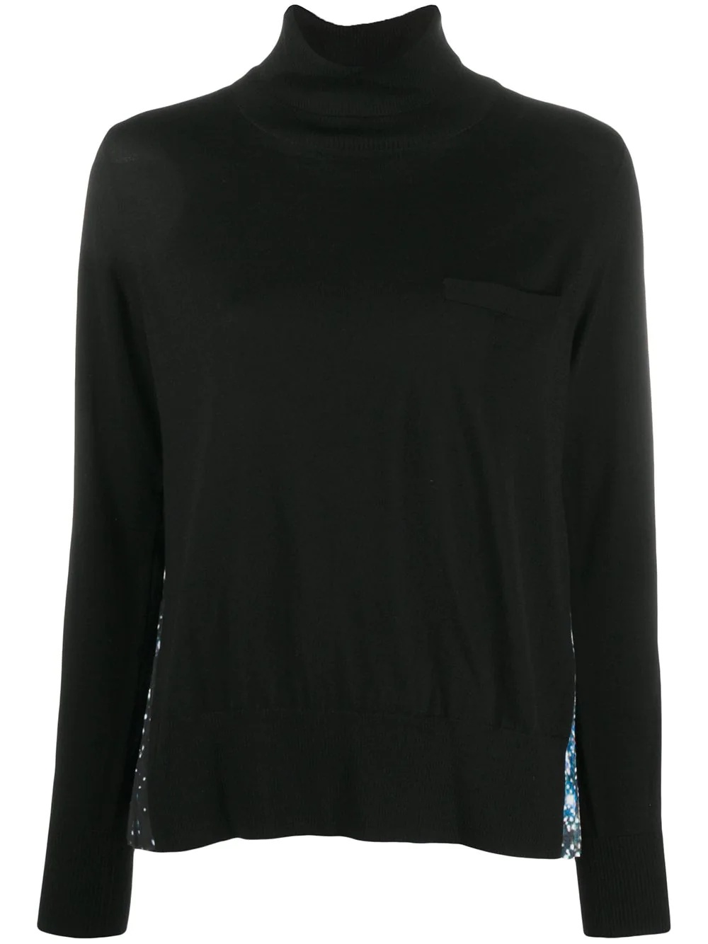 contrasting pleated back jumper - 1