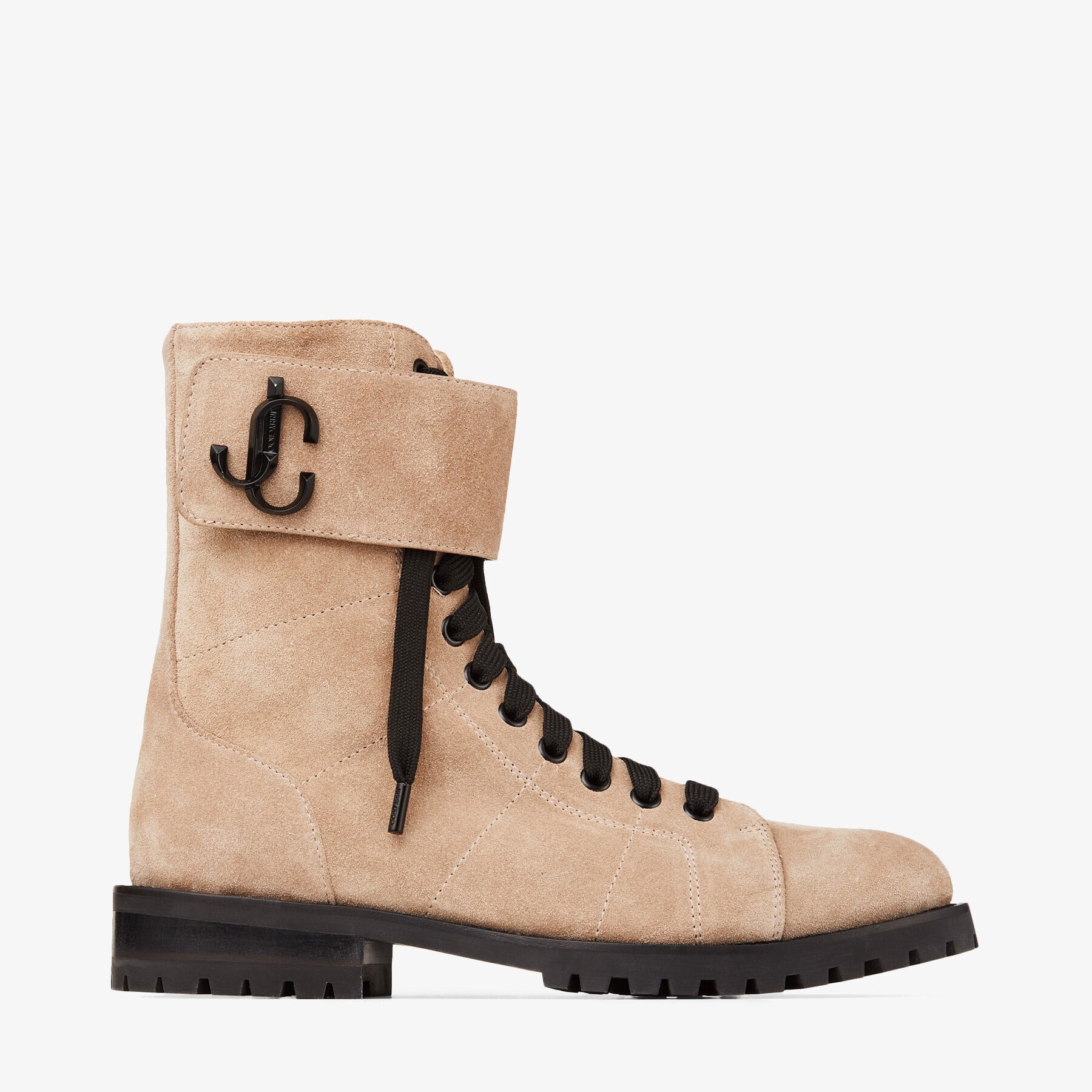Ceirus Flat
Stone Crosta Suede Combat Boots - 1
