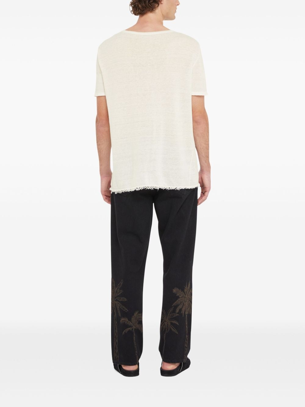 linen knitted T-shirt - 5