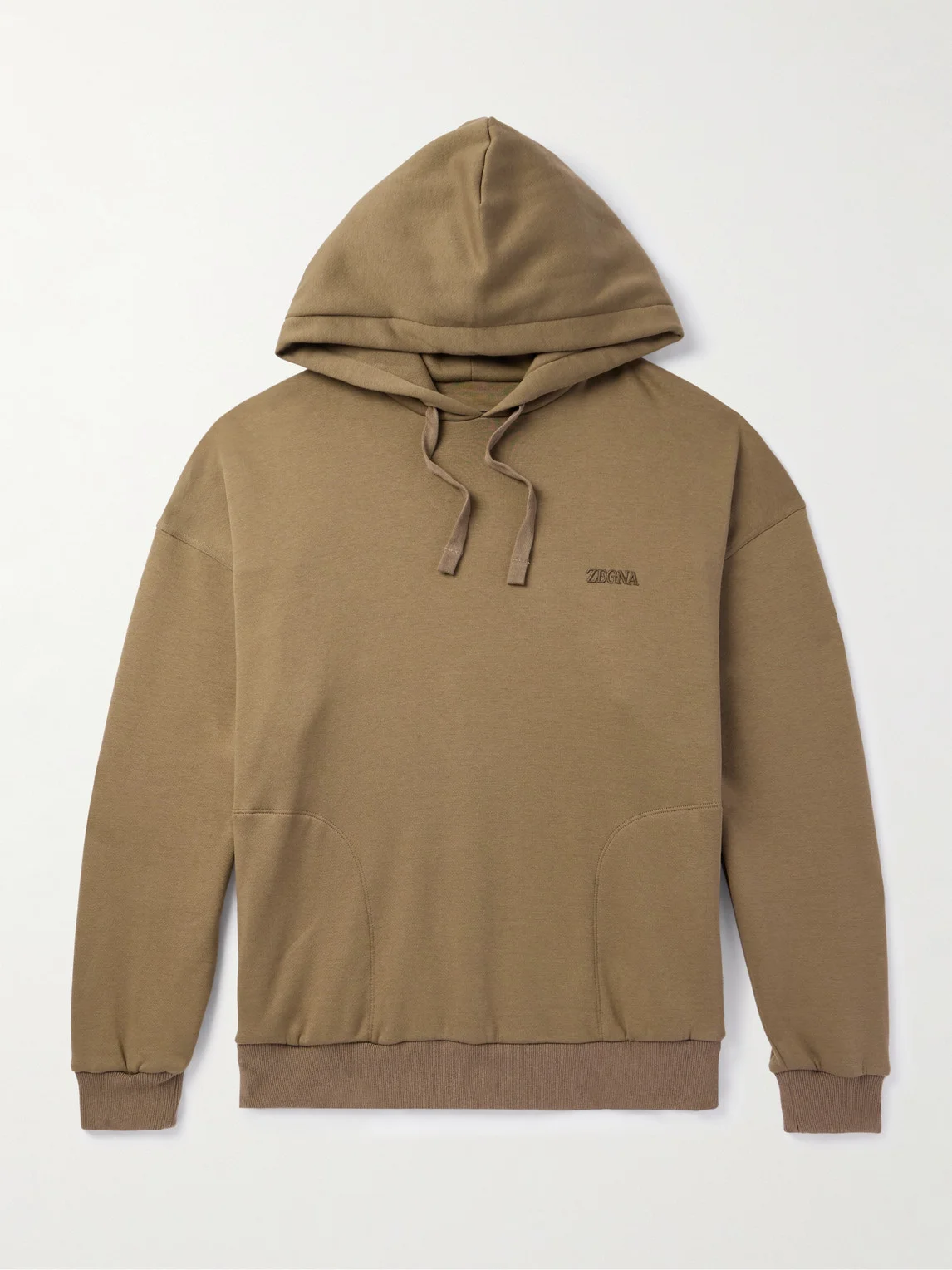 Logo-Embroidered Cotton-Blend Jersey Hoodie - 1