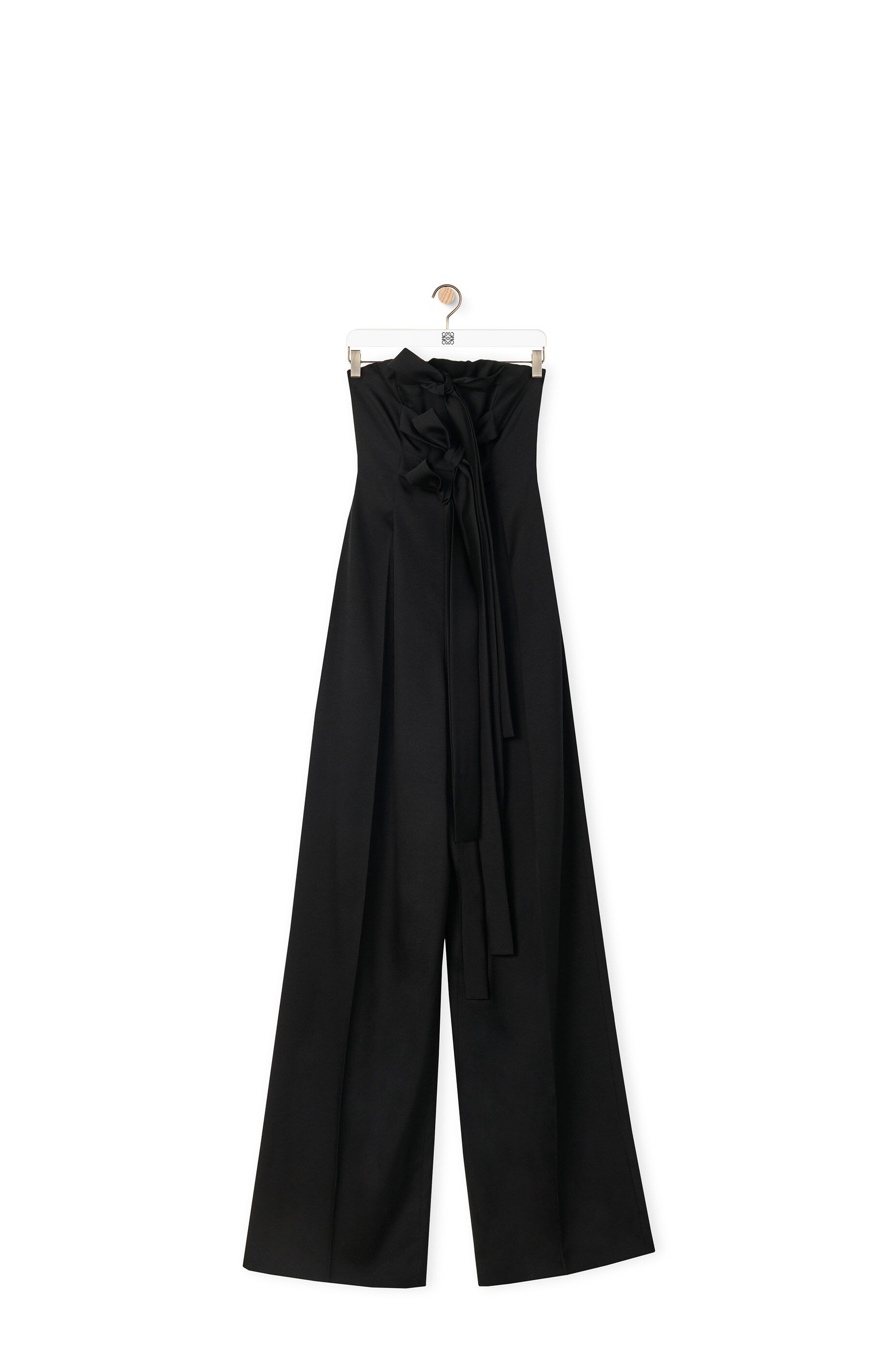 Bustier jumpsuit in wool and silk - 1