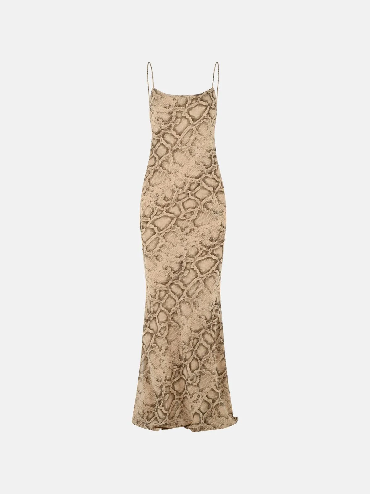 SNAKE PRINT 'NINFEA' POLYESTER DRESS - 1