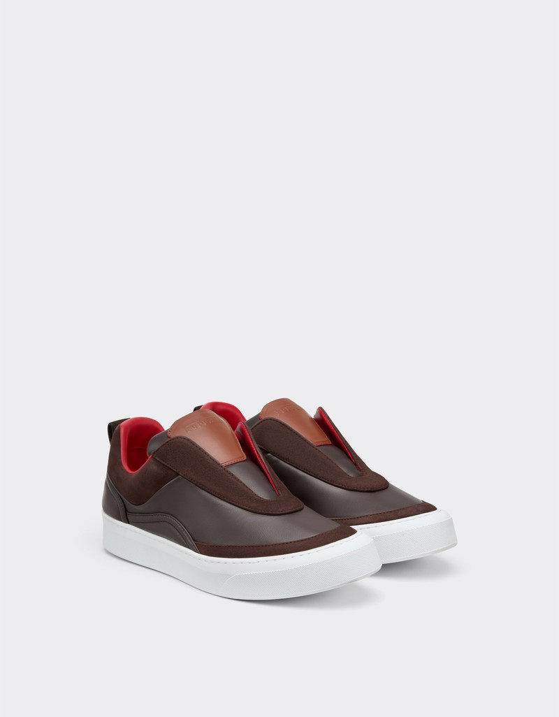 Ferrari Nappa leather and suede slip-on sneaker outlook