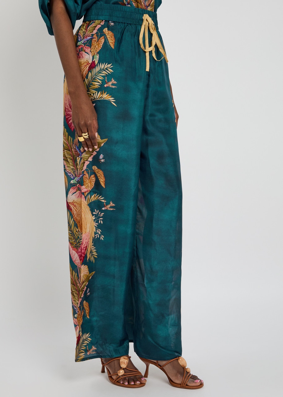 Zimmermann Ascension Relaxed Printed Silk Trousers - 2