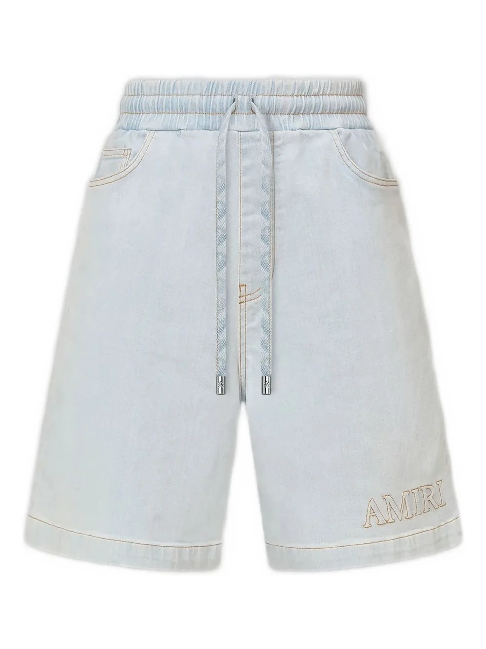logo-patch denim shorts - 1