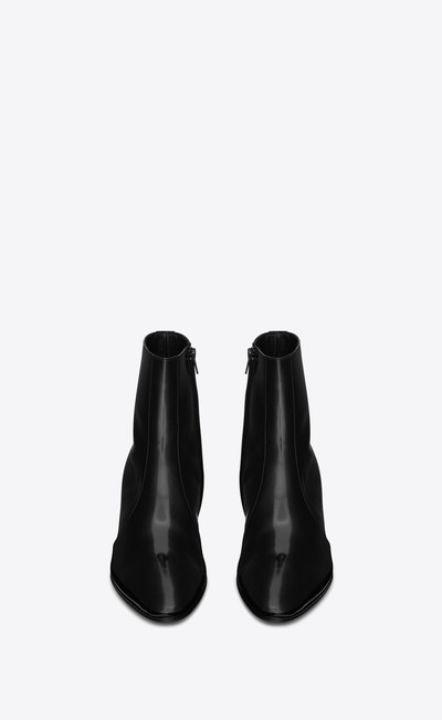 SAINT LAURENT vassili zipped boots in patent leather outlook