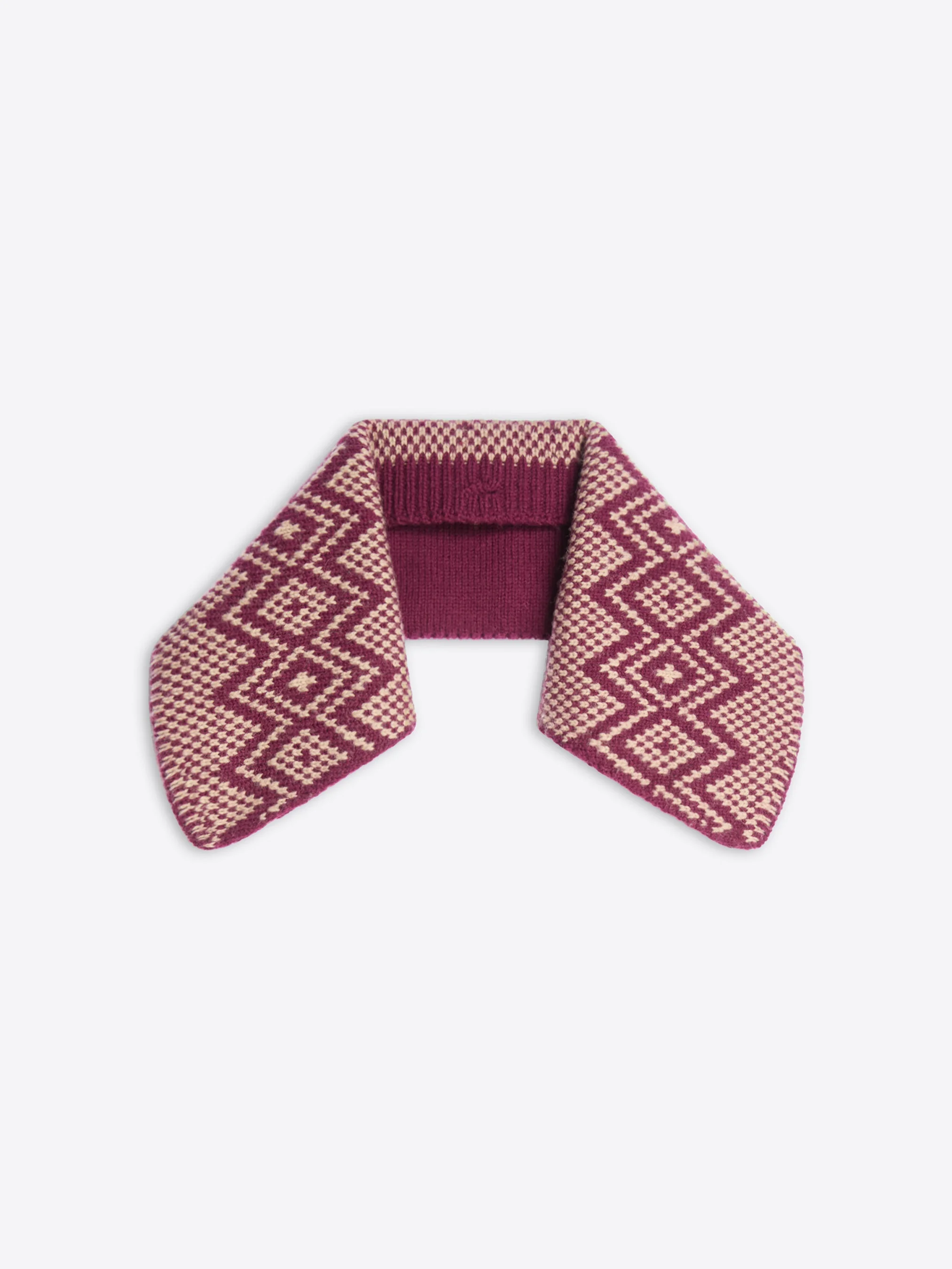 JACQUARD WOOL COLLAR - 1