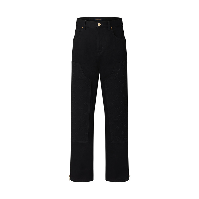 Monogram Detail Carpenter Denim Pants - 1