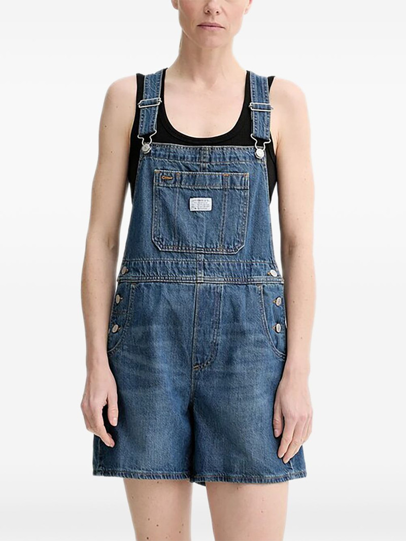 Levi's patch pocket denim shortalls outlook