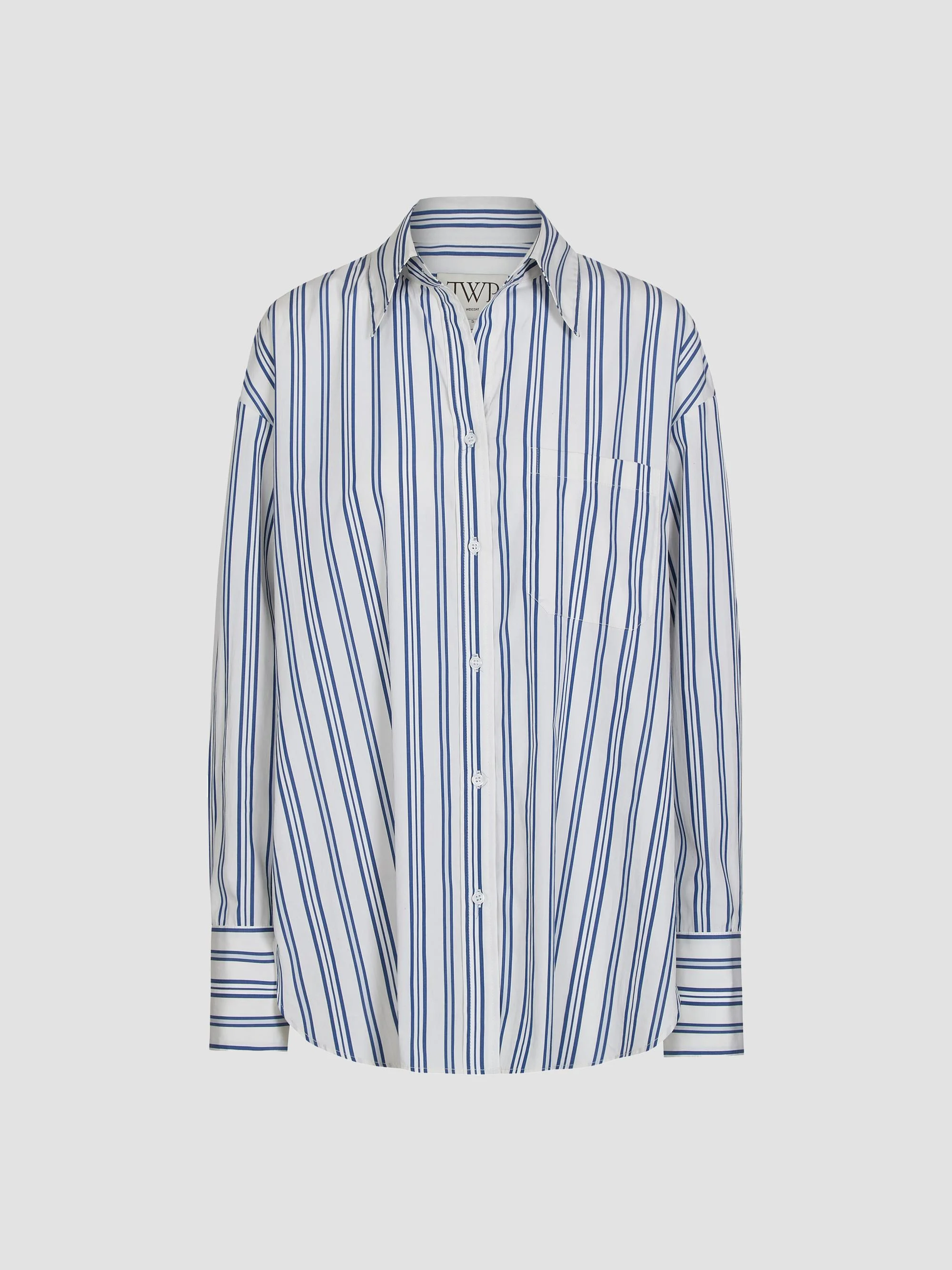 Women's Big Joe Striped Cotton Shirt - Ivory Multi - 1