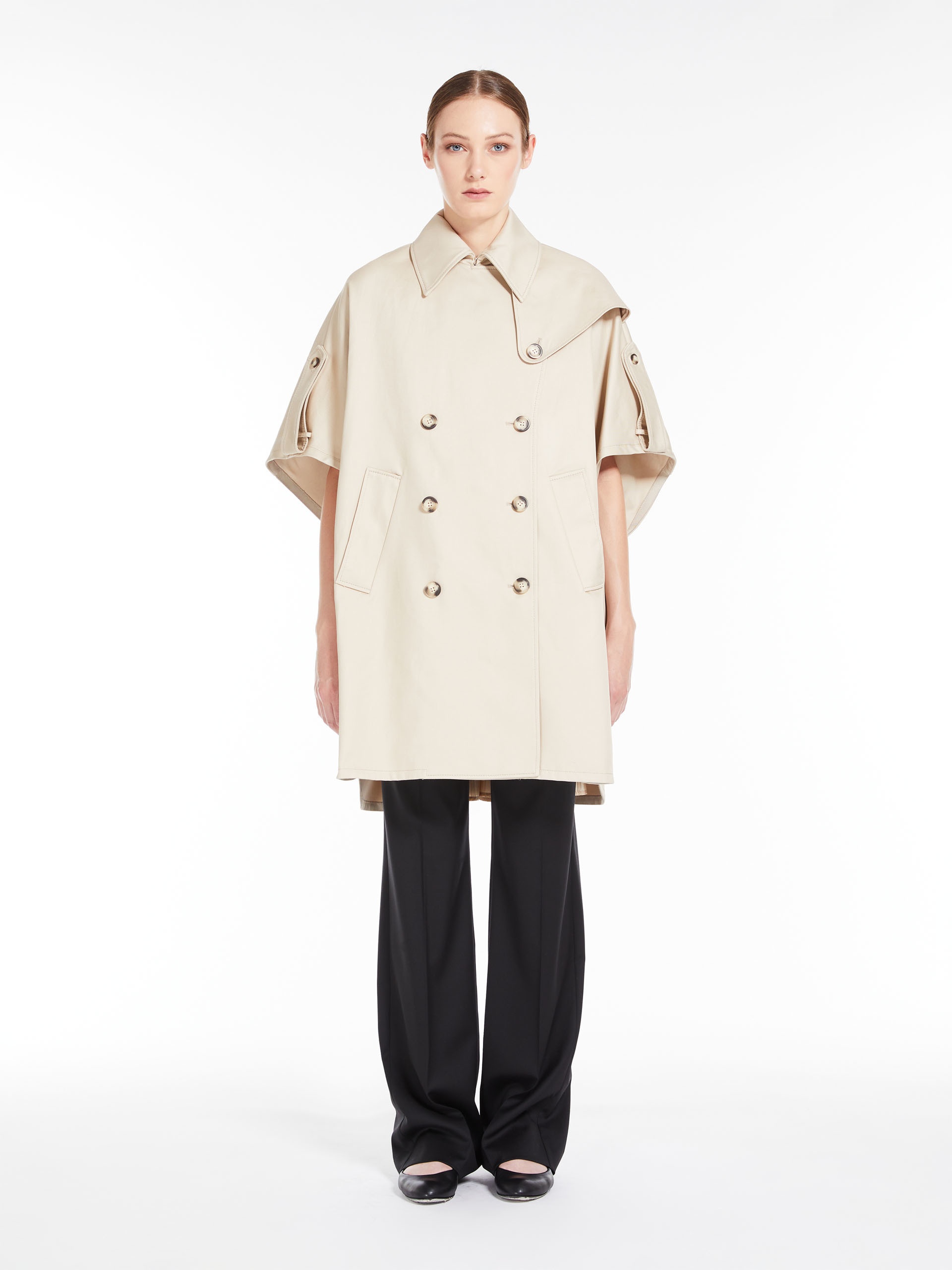 FRED Water-repellent gabardine cape - 3