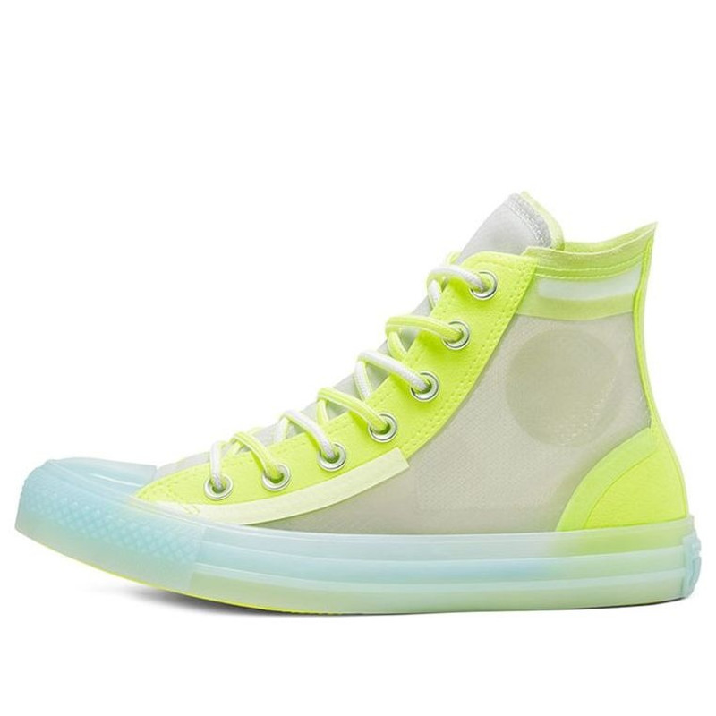 (WMNS) Converse Translucent Mesh Utility Chuck Taylor All Star High Top Volt-White 'Yellow Blue Whit - 1