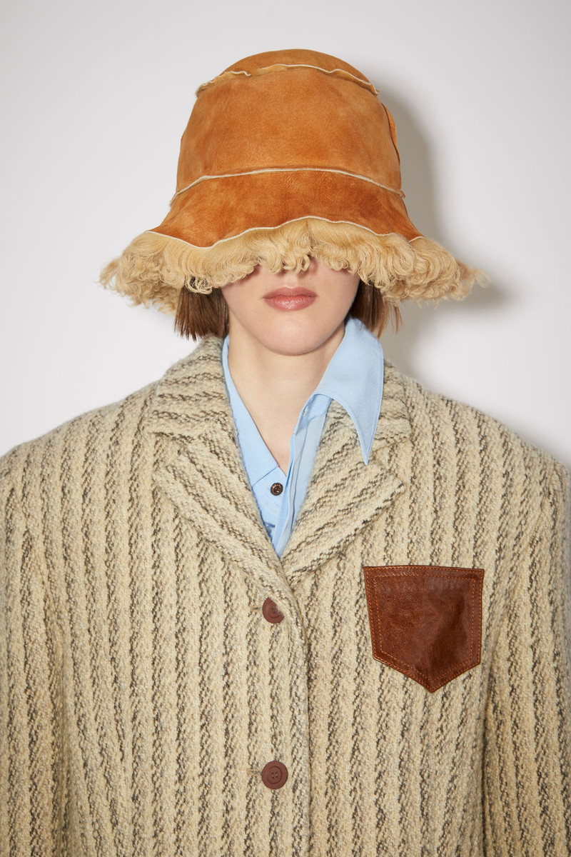 Tailored wool coat - Cream/grey 6