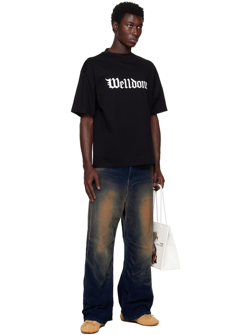 We11done Black Gothic Logo T-shirt outlook