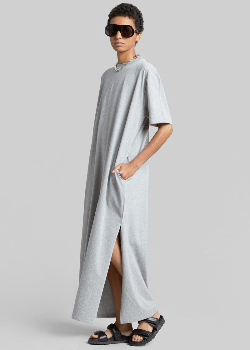 Lou Oversized Tee Dress - Heather Grey 3