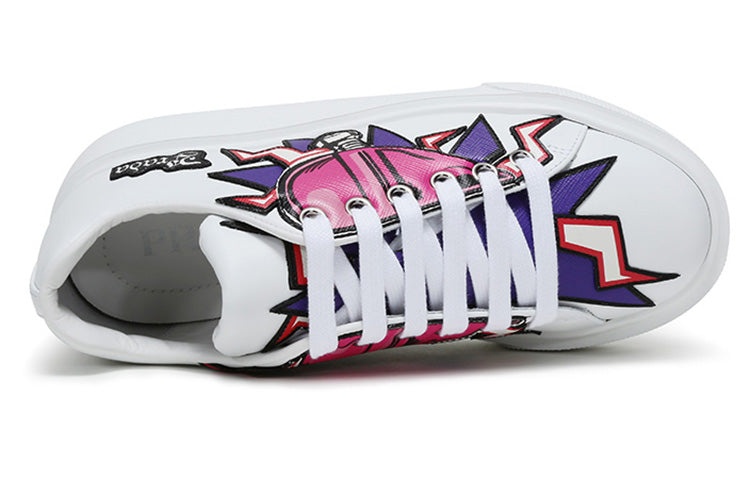 (WMNS) PRADA Graphic Heart Platform Sneakers 'White Multi-Color' 1E805L_3L2B_F0009_F_045 - 5