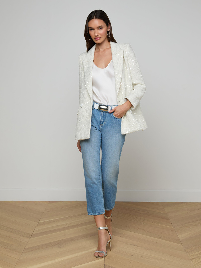 Cambrie Oversized Sequin Blazer 4
