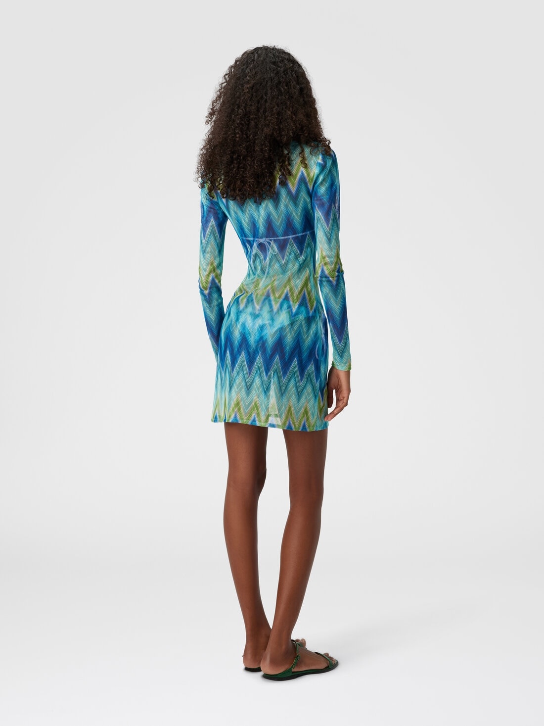 Long Sleeve T-Shirt with Faded Striped Pattern - 3