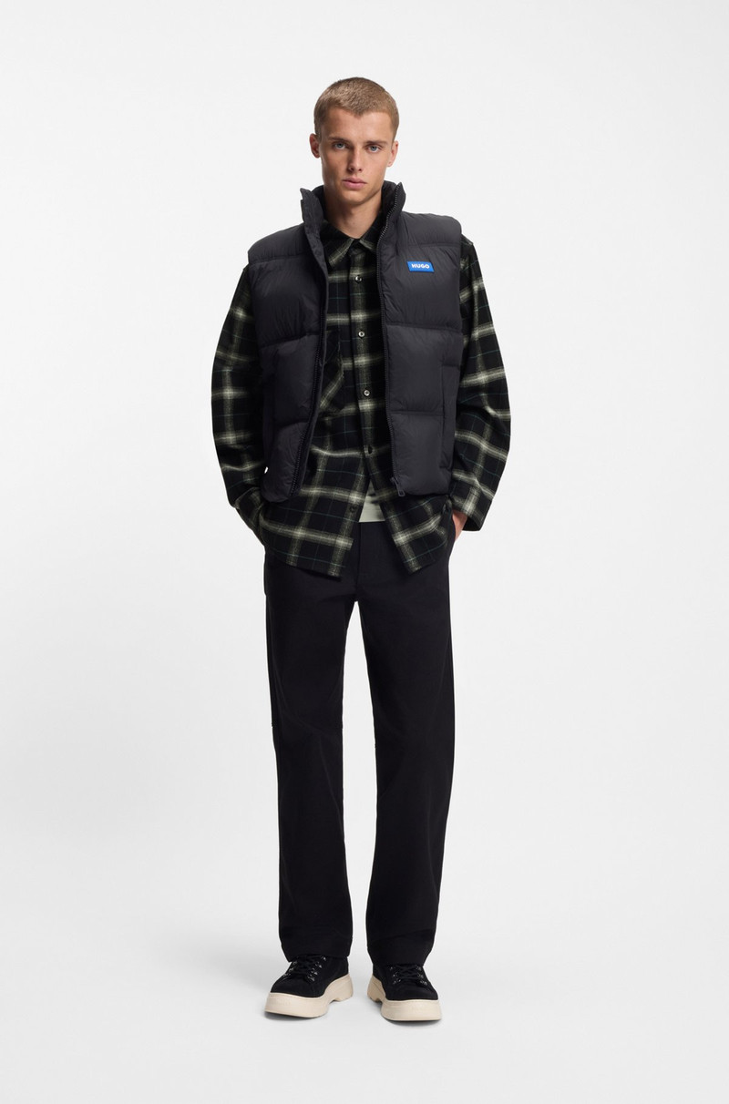 HUGO CHECKED OVERSIZED-FIT OVERSHIRT IN COTTON TWILL outlook