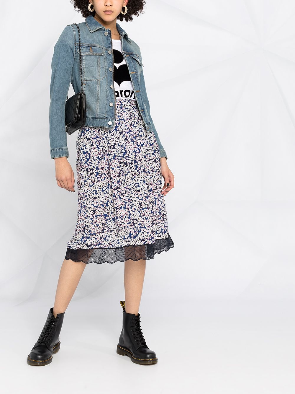 button-front denim jacket - 2