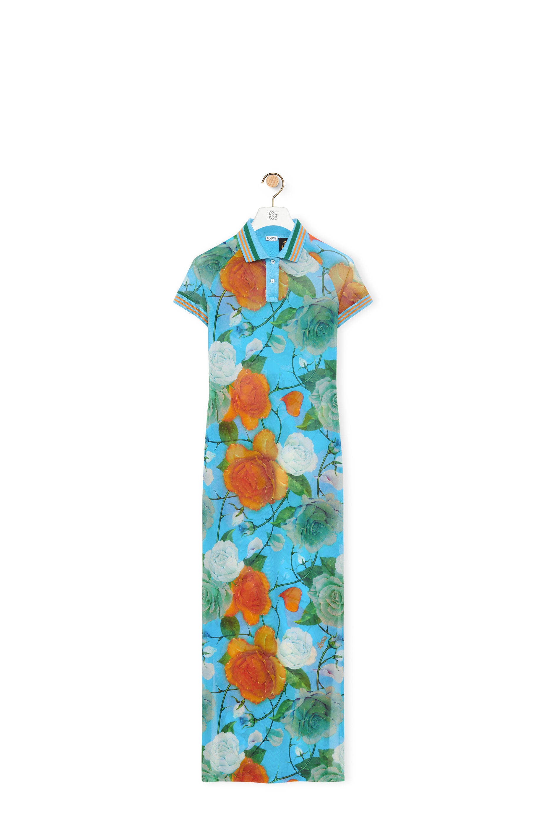 Roses polo dress in mesh - 1
