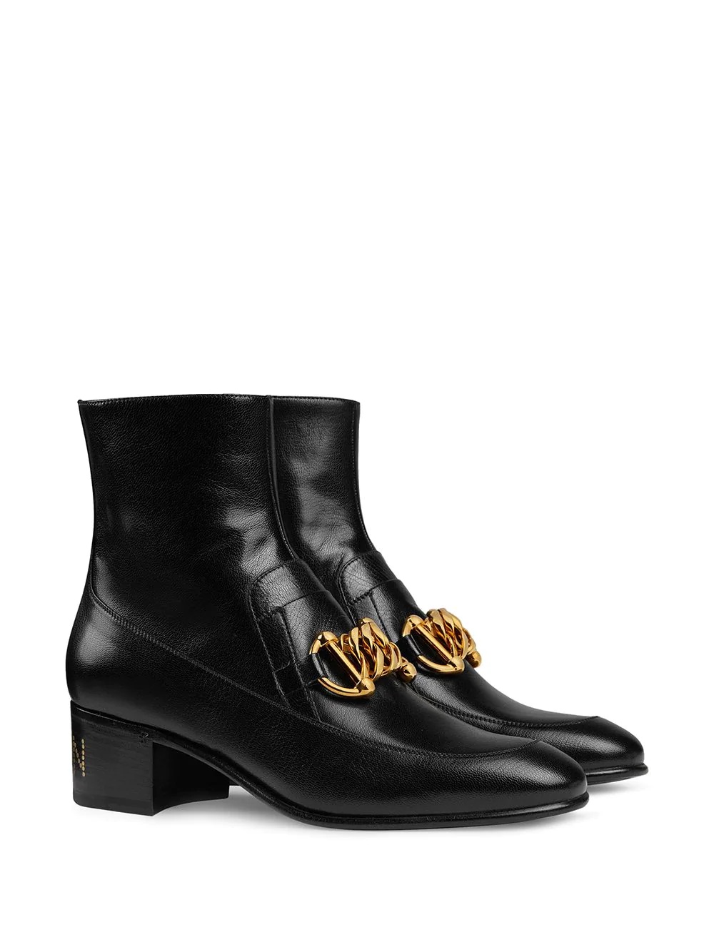 Horsebit chain loafer boots - 2