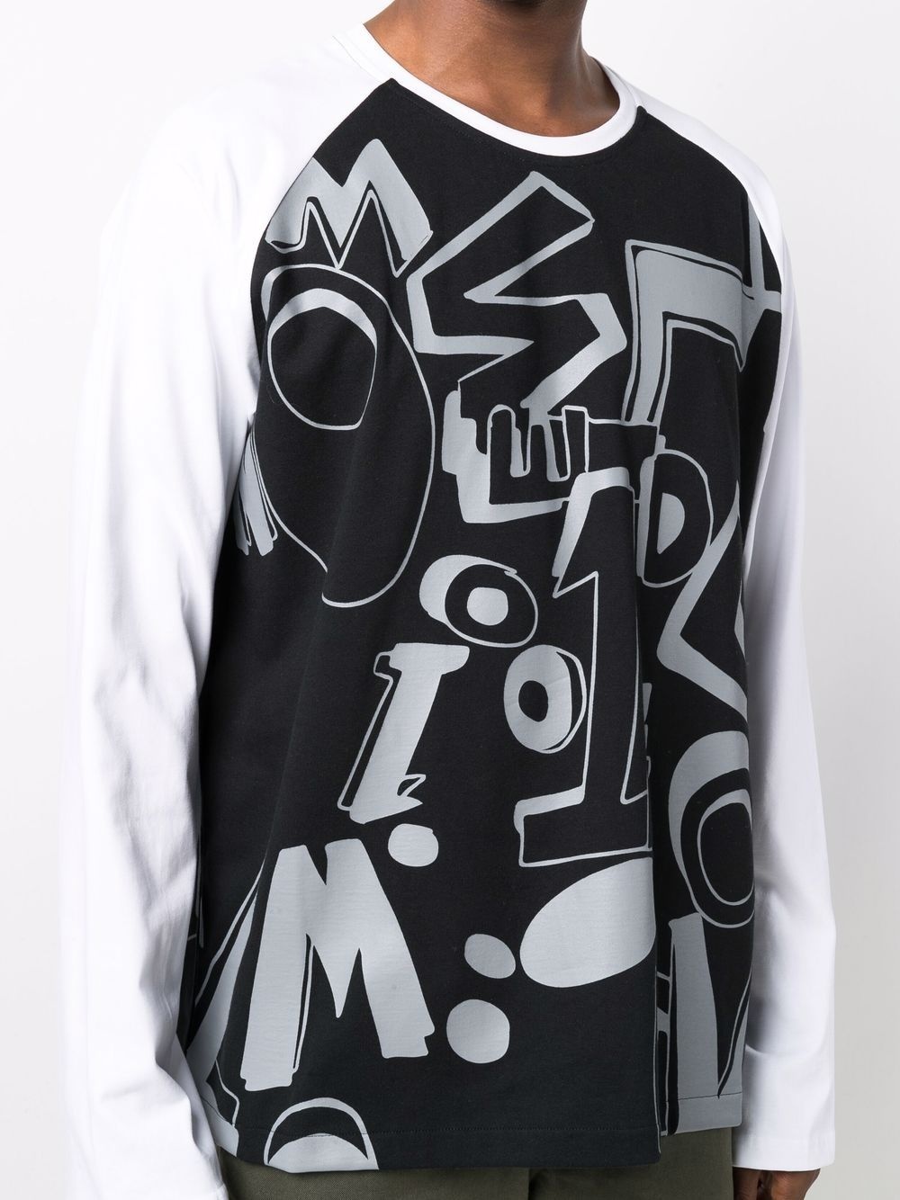 graphic logo-print raglan T-shirt - 5