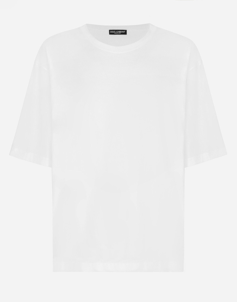 DOLCE&GABBANA BLANCO short-sleeved jersey T-shirt with angel print 1