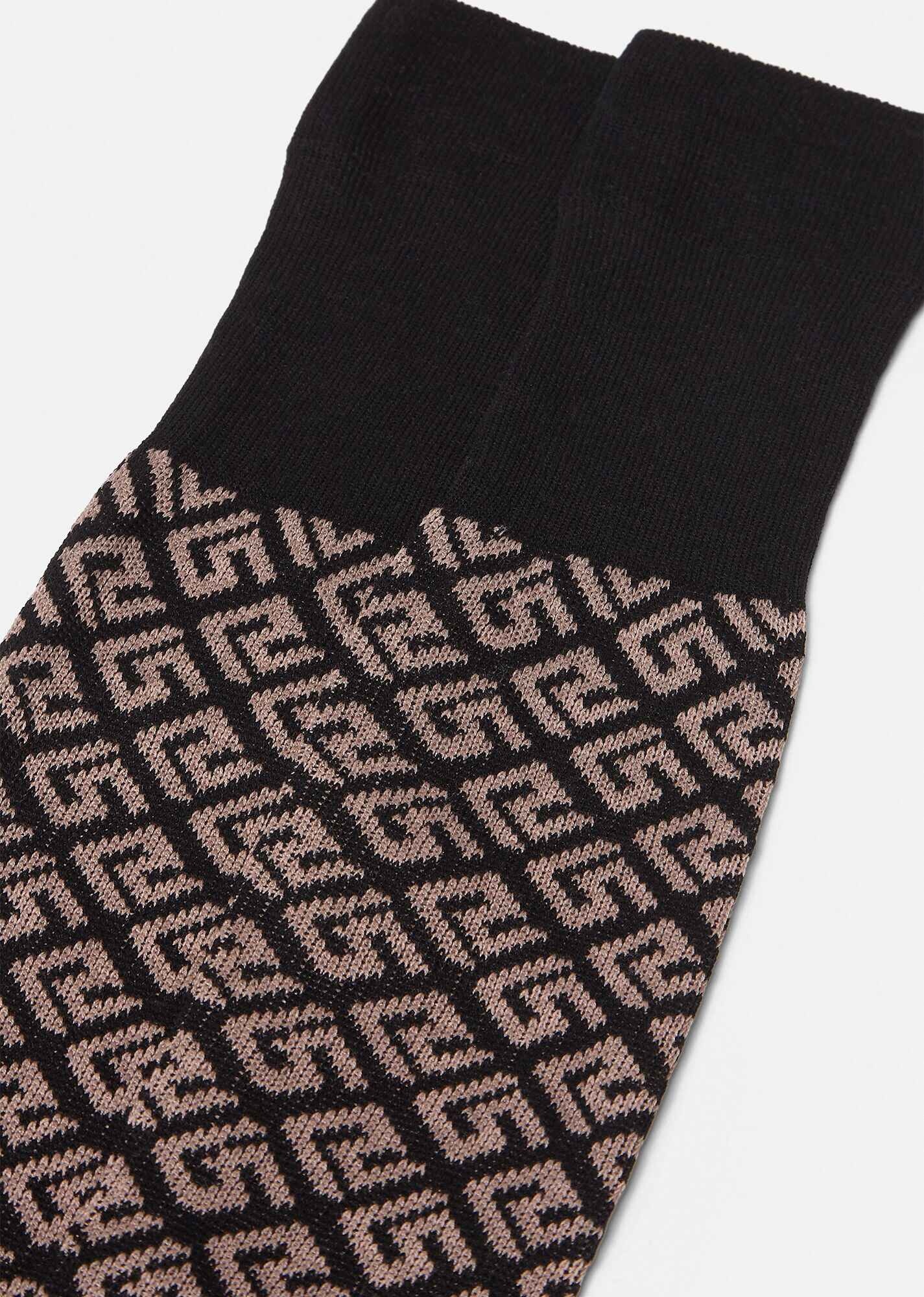 Greca Pattern Stockings - 2