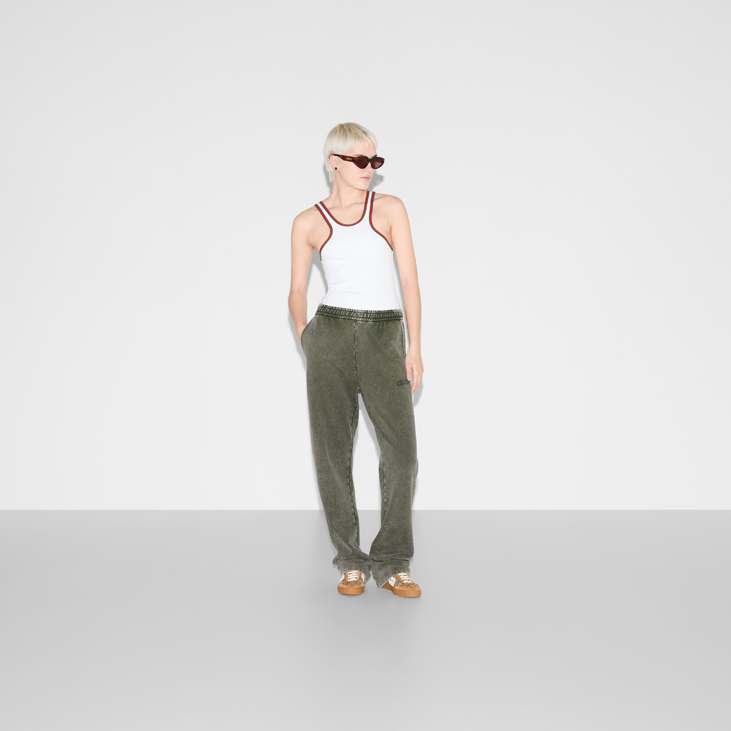 Embroidered cotton jogging pant - 2