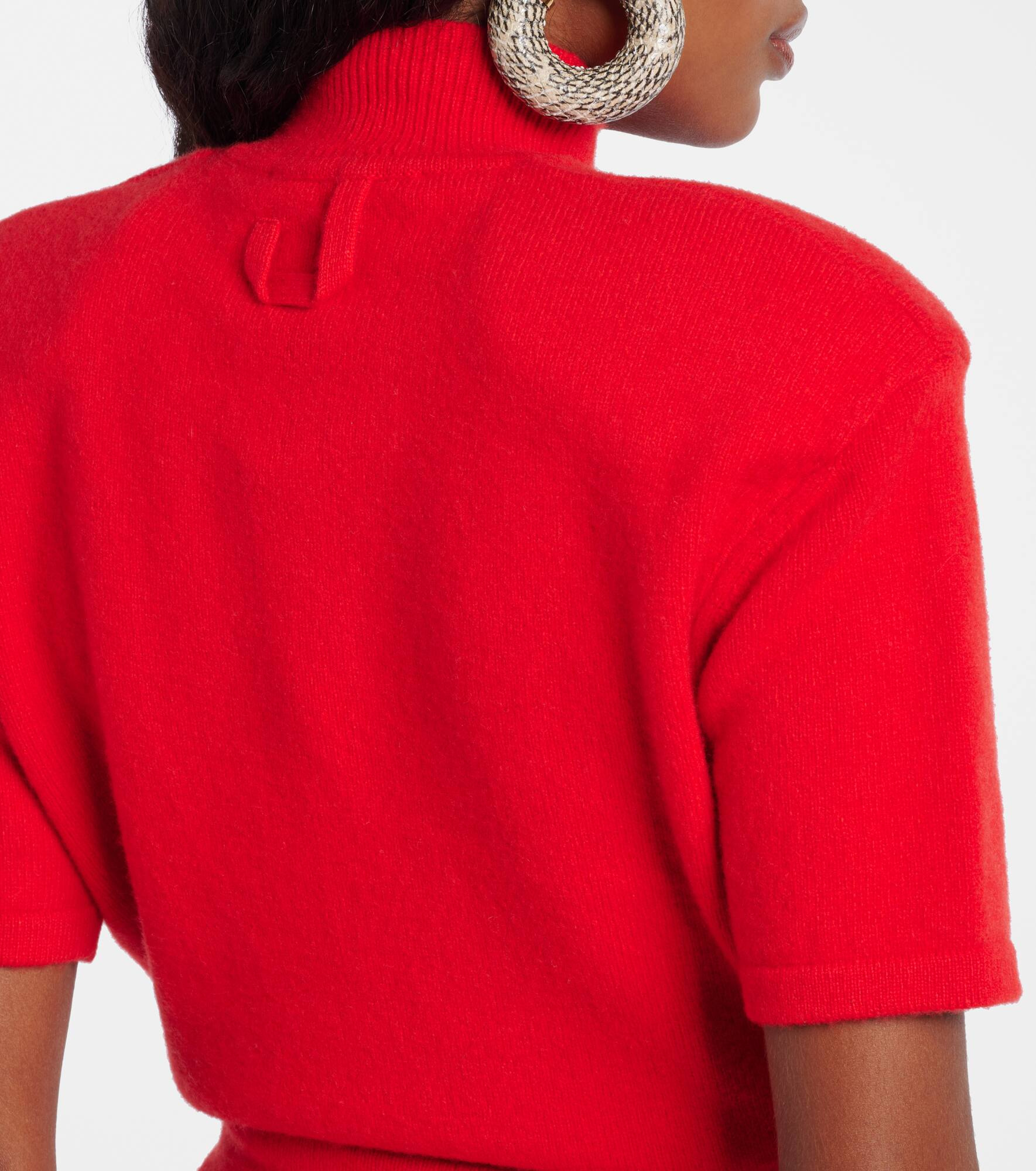 Knitted wool and cashmere minidress - 6