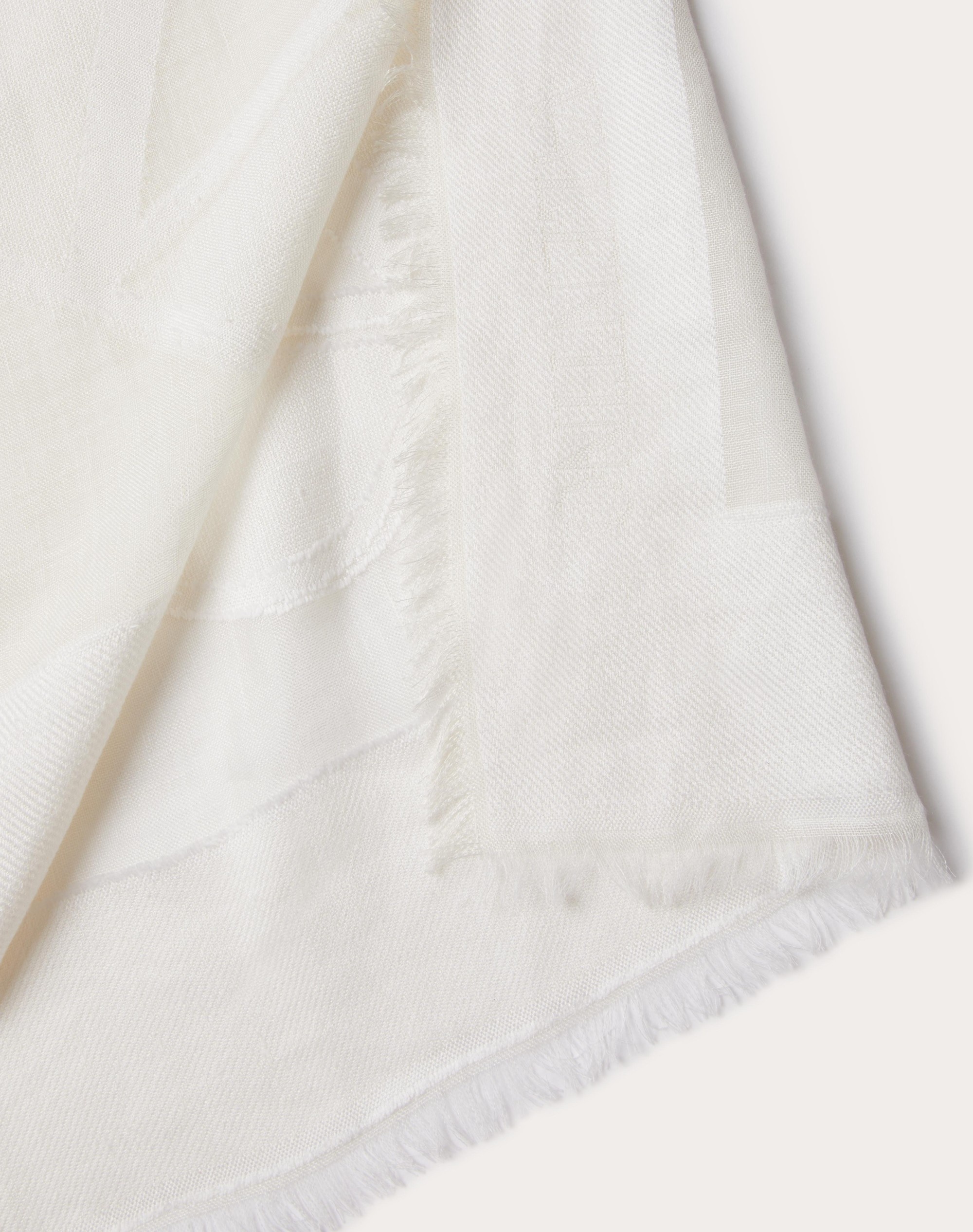 VLOGO SIGNATURE SILK AND LINEN SCARF - 3