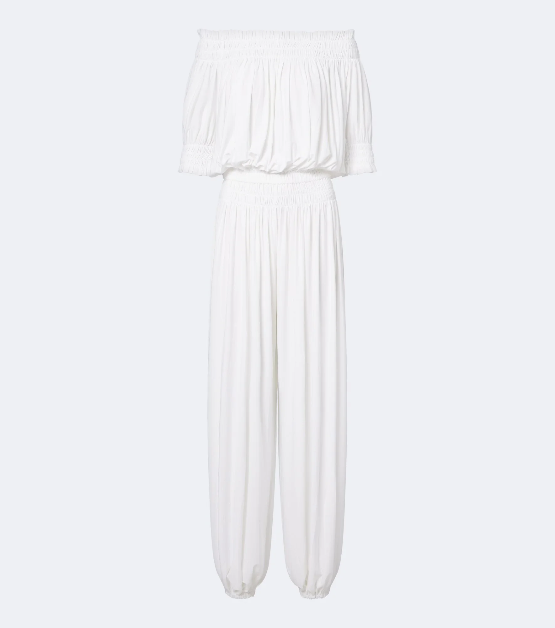 Off-shoulder jersey jumpsuit - 1