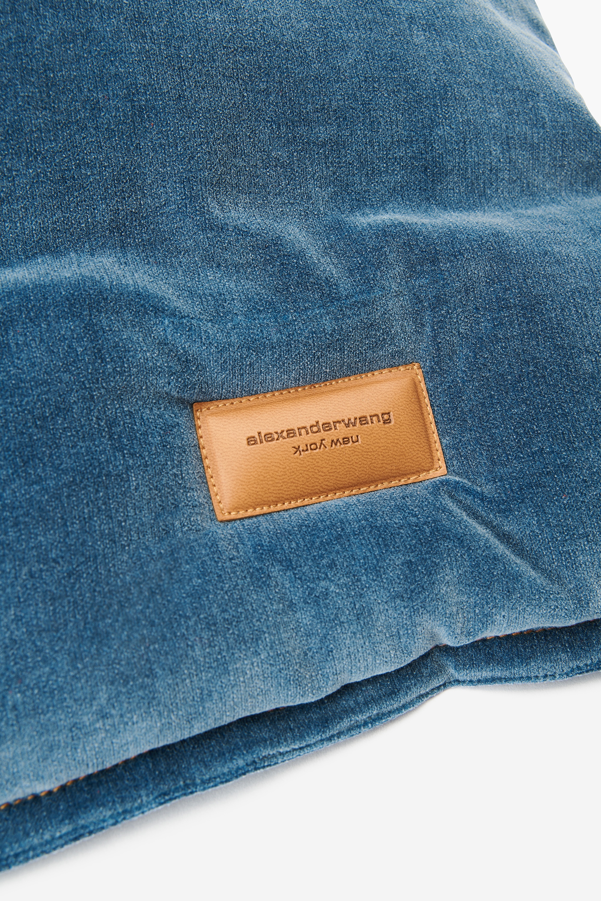 down scarf in cotton velvet - 2
