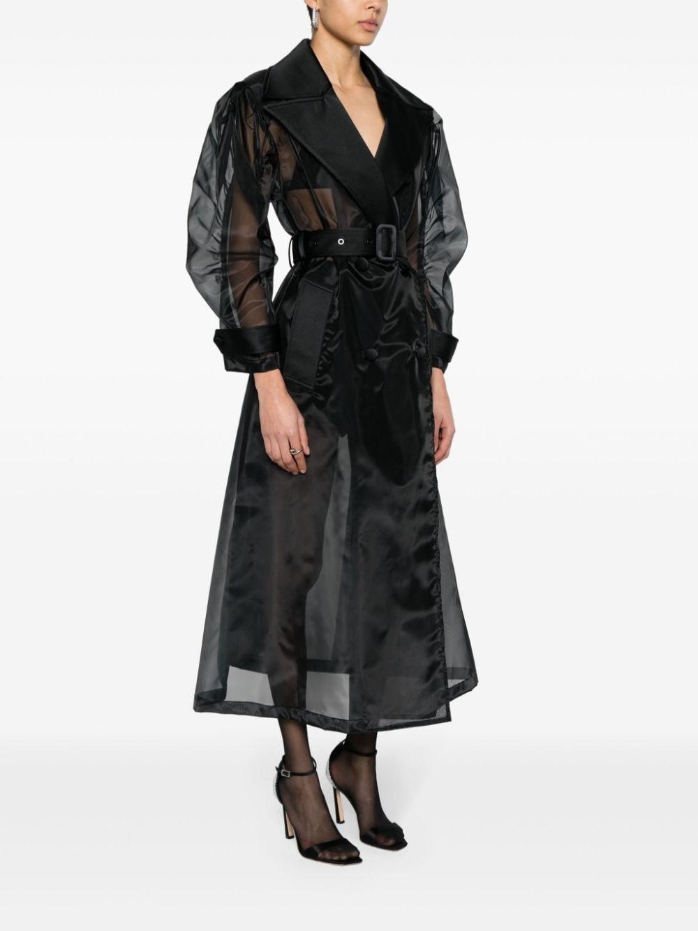 double-breasted long coat - 3