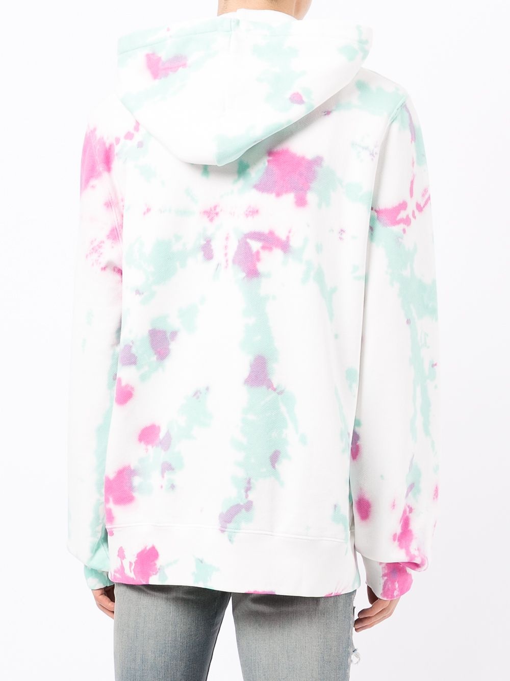 logo-print tie-dye hoodie - 4