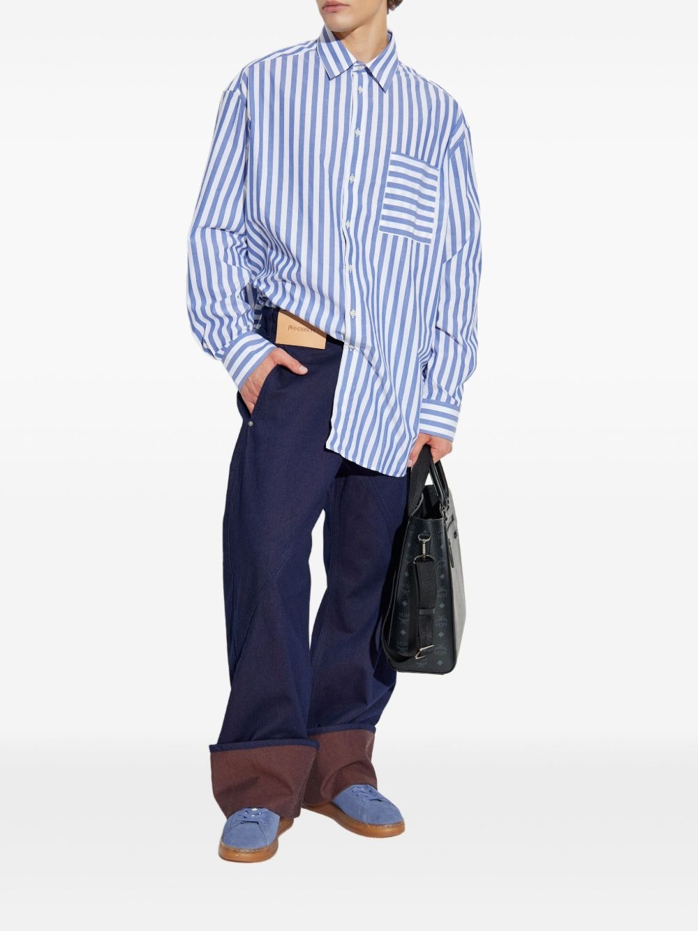 striped button-up shirt - 2