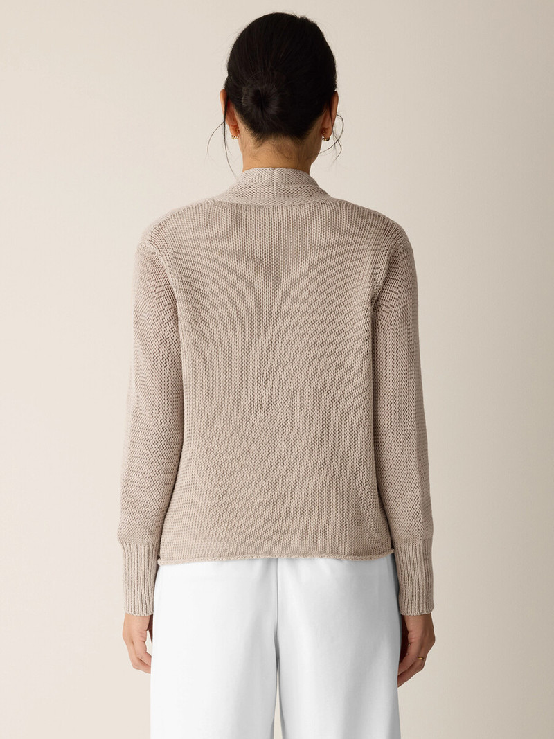 Organic Linen Cotton Cropped Cardigan 4