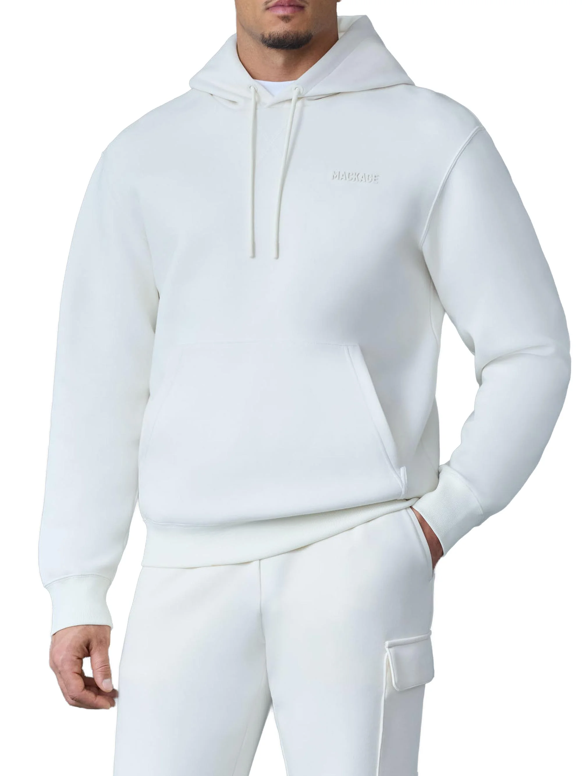 Men's Kolton Logo Cotton-Blend Hoodie - Cream - 1