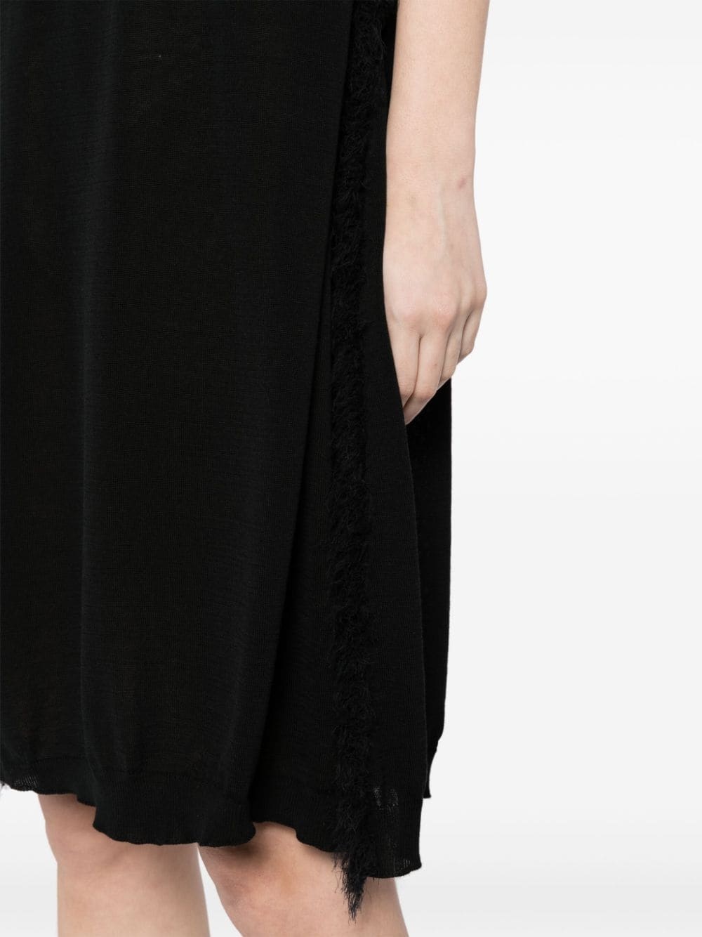 frayed sleeveless minidress - 9