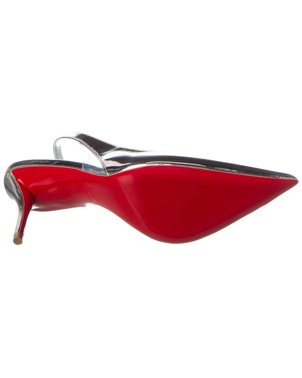 Christian Louboutin Posticha 80 Leather & Vinyl Slingback Pump - 4